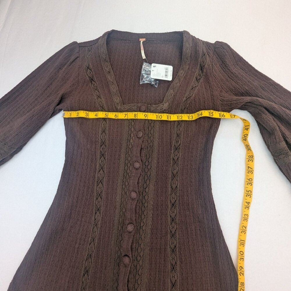 NWT New With Tag Free People Free-est jules mini dress -Brown Size Xs - Picture 6 of 11